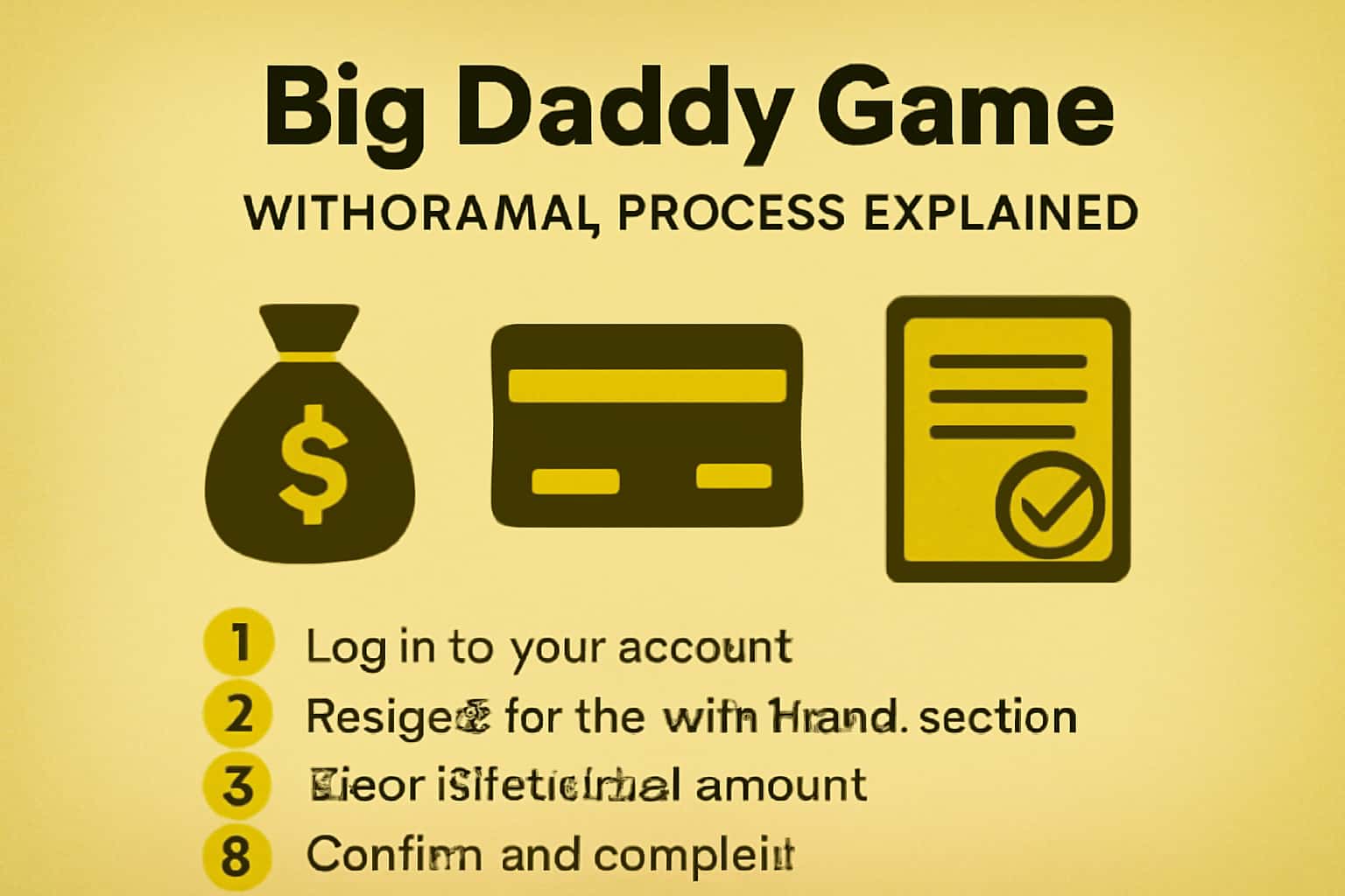 Informational scene about the Big Daddy Game withdrawal process.