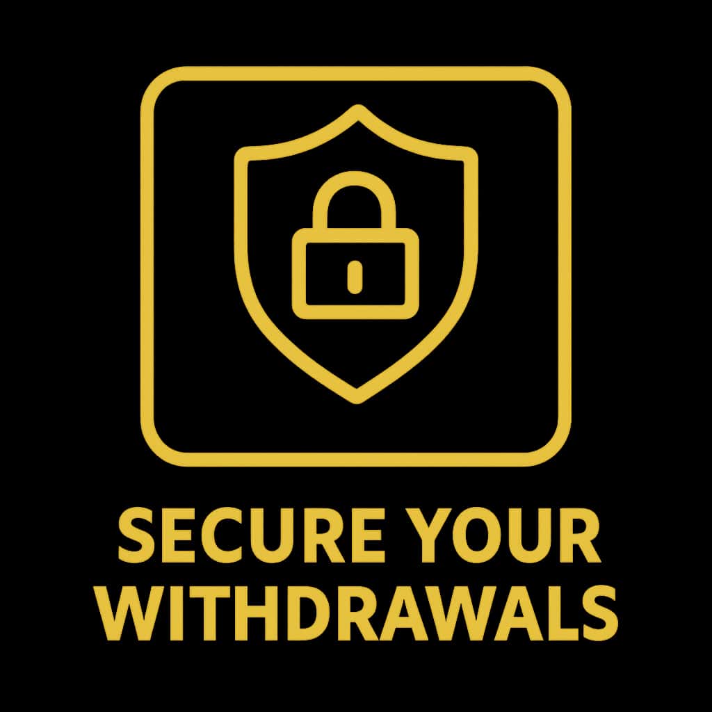 An icon representing assistance with Big Daddy Game Withdrawals, emphasizing security.