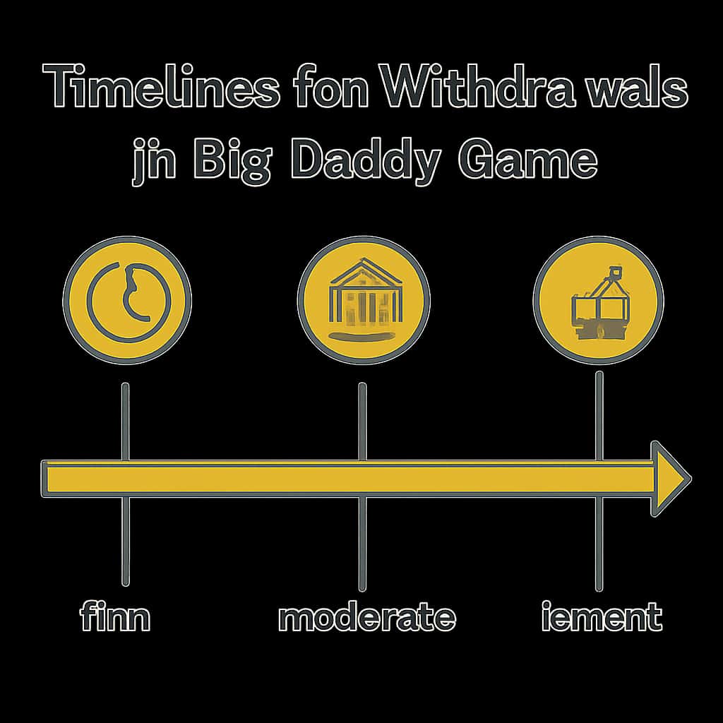 An educational diagram illustrating the timelines for withdrawals in Big Daddy Game.