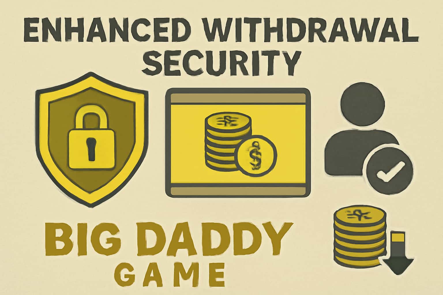 A high-tech scene illustrating withdrawal security features for Big Daddy Game.