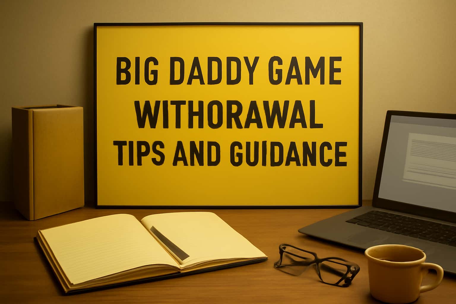 An informative scene showcasing Big Daddy Game Withdrawal Tips and Guidance.