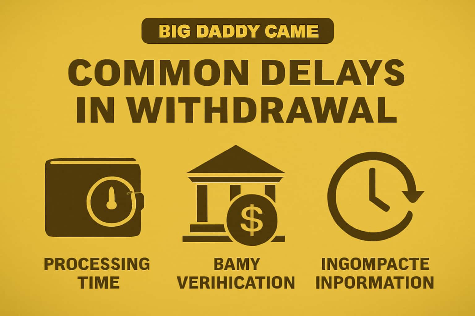 An informative graphic illustrating the concept of withdrawal delays in Big Daddy Game with relevant text.