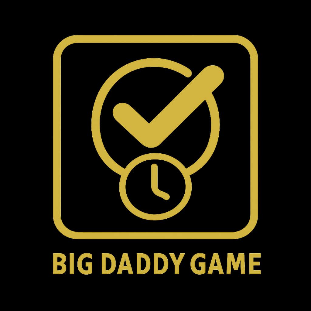 Icon representing timely withdrawal guidance for Big Daddy Game.